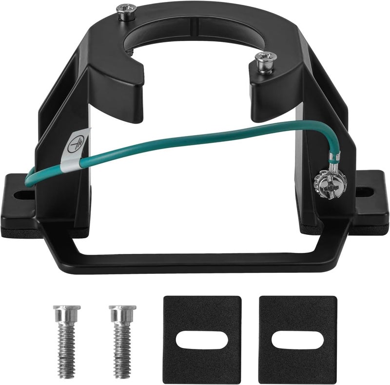 FEHEED Ceiling Fan Mounting Bracket, 1PCS Cast Aluminum Sloped Cathedral Ceiling Canopy Bracket for Indoor/Outdoor Ceiling Fan Installation Use with Ground Wire & Mounting Hardware (Black) - Image 1